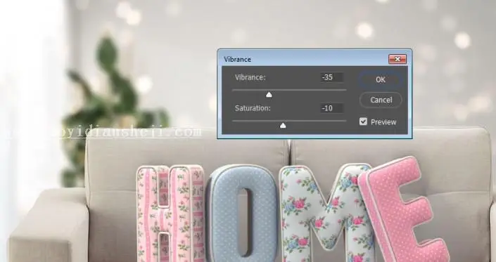 3D功能，通过PS的3D功能制作沙发上的靠枕_www.haoyidiansheji.com