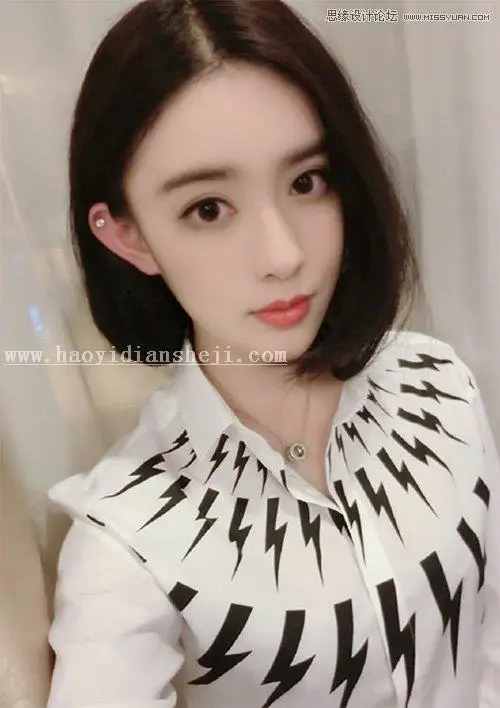 转手绘，用PS把手机自拍照变成漂亮转手绘_www.haoyidiansheji.com