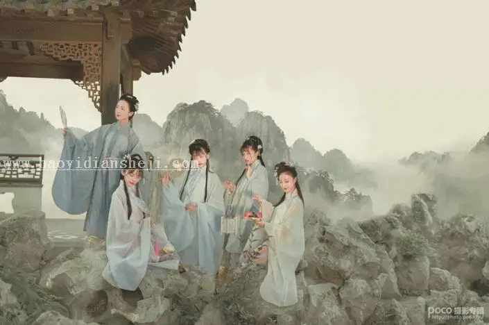 古风照片，通过PS制作古意画卷般风格的古装人像_www.haoyidiansheji.com
