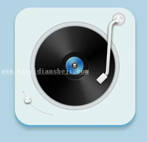 播放器图标，设计勃朗风格音乐播放器图标_www.haoyidiansheji.com