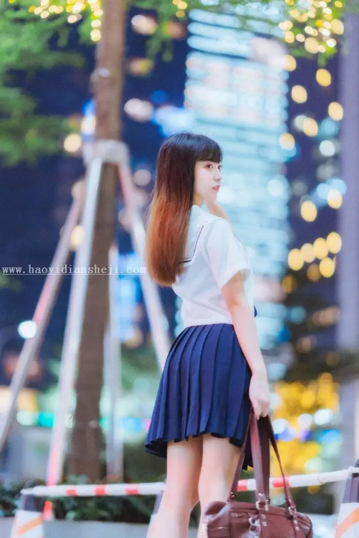 夜景人像，通过PS调出时尚夜景都市人物照片_www.haoyidiansheji.com