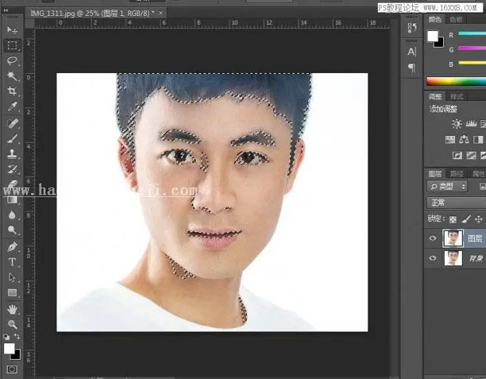证件照，给照片件磨皮美化皮肤教程_www.haoyidiansheji.com
