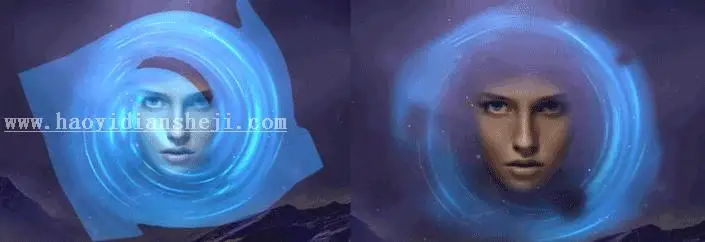场景合成，用PS合成一个抽象的超现实科幻人物_www.haoyidiansheji.com