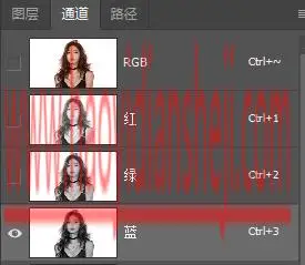 抠发丝，通过PS中的通道快速抠出韩国美女发丝_www.haoyidiansheji.com