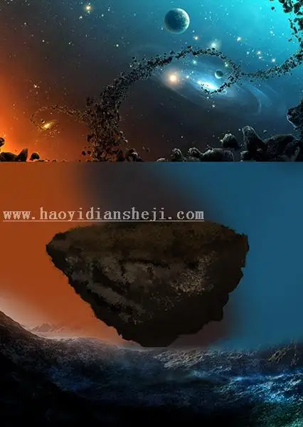 场景合成，在PS里合成一个《星球大战》的海报_www.haoyidiansheji.com