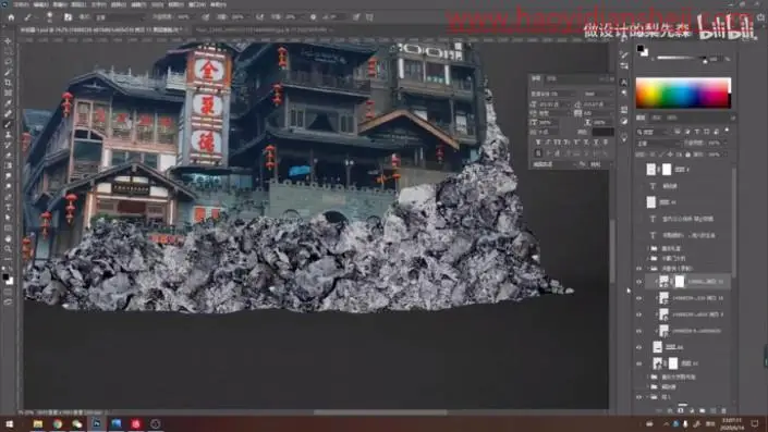 创意合成，在PS中合成禁烟主题的公益海报_www.haoyidiansheji.com