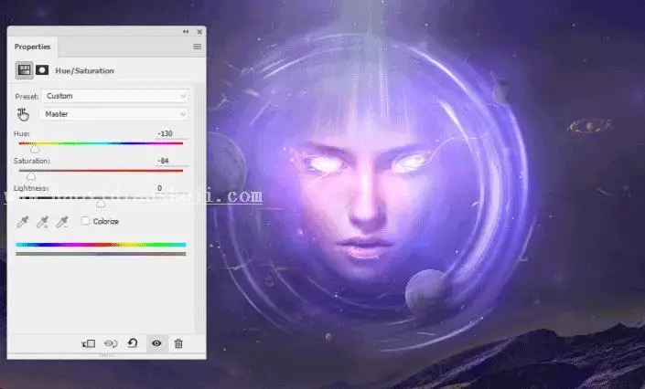场景合成，用PS合成一个抽象的超现实科幻人物_www.haoyidiansheji.com