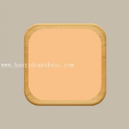 图标设计，设计黄色渐变木质复古收音机UI图标_www.haoyidiansheji.com