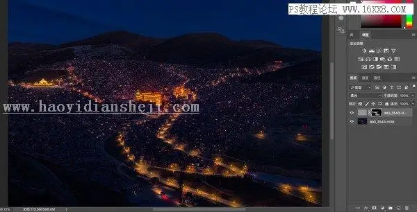 夜景照片，通过PS对夜景照片进行后期修图_www.haoyidiansheji.com