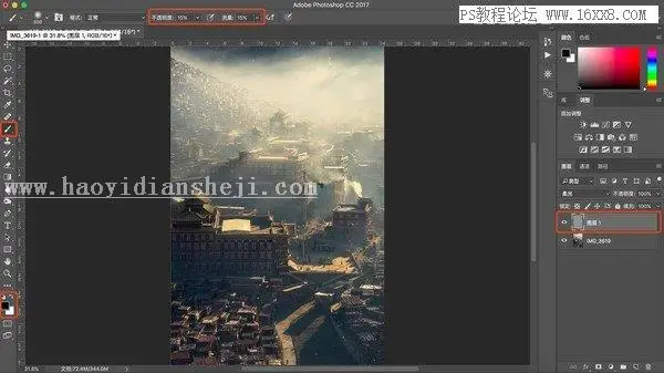 暖色调，通过PS调出有生活气息的村庄照片_www.haoyidiansheji.com