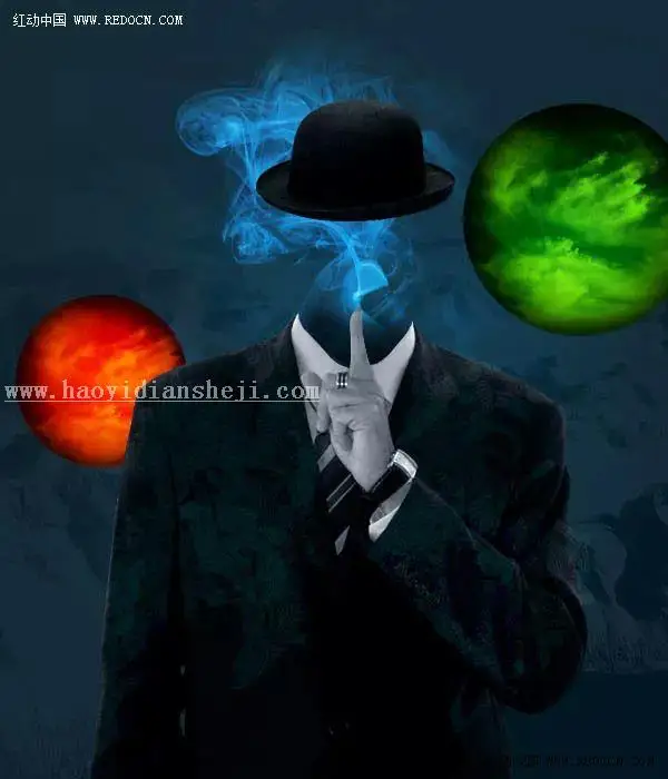 烟雾效果，通过PS给人物制作迷幻烟雾效果_www.haoyidiansheji.com