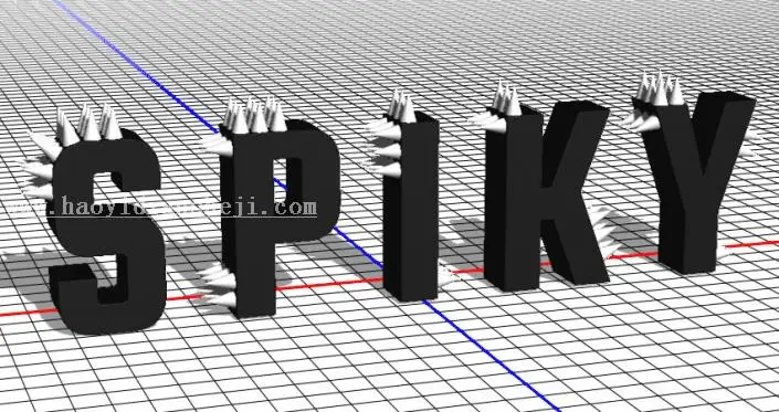 金属字，用PS制作3D效果的金属铆钉文字_www.haoyidiansheji.com