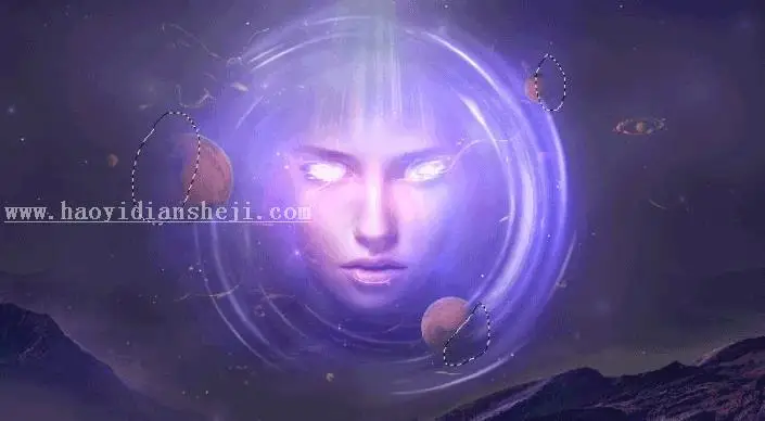 场景合成，用PS合成一个抽象的超现实科幻人物_www.haoyidiansheji.com