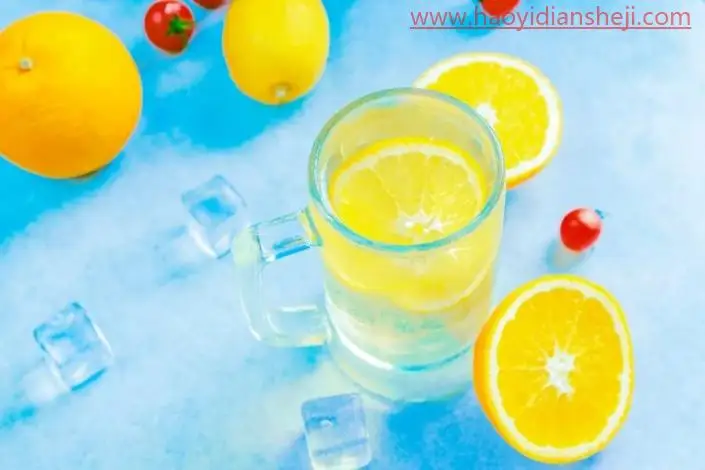 食物调色，通过PS给柠檬汁进行后期调色_www.haoyidiansheji.com