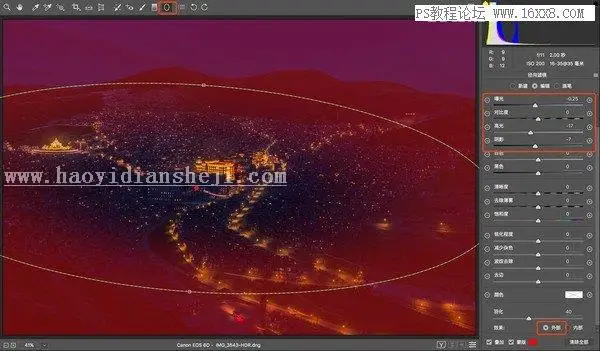 夜景照片，通过PS对夜景照片进行后期修图_www.haoyidiansheji.com
