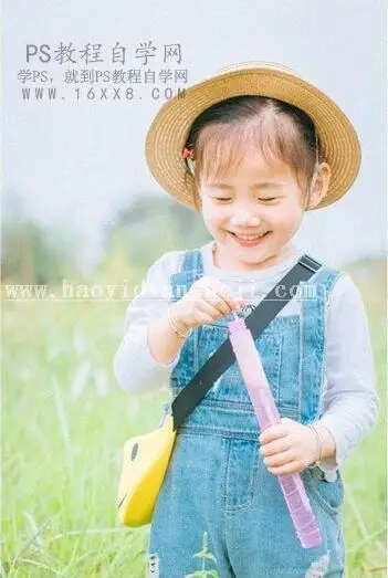 小清新，用PS把儿童照片调出甜美小清新效果_www.haoyidiansheji.com