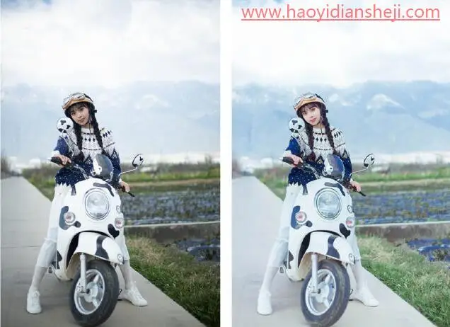 人像调色，用PS营造人像清新通透的清新质感_www.haoyidiansheji.com