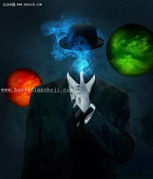 烟雾效果，通过PS给人物制作迷幻烟雾效果_www.haoyidiansheji.com