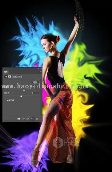 换背景，用PS给普通人物图片添加绚丽的背景效果_www.haoyidiansheji.com