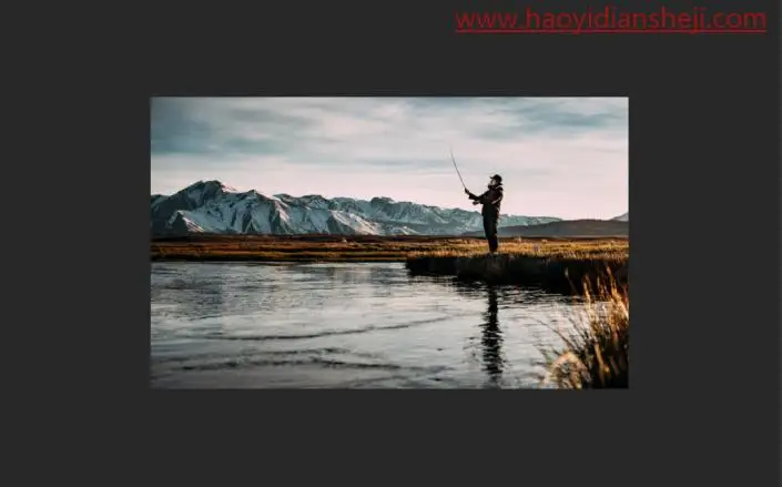 创意合成，制作一张冰川垂钓人物照片_www.haoyidiansheji.com