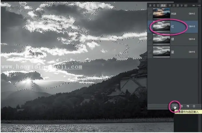 风景调色，用PS中的通道给风景照片进行高质量的调色_www.haoyidiansheji.com
