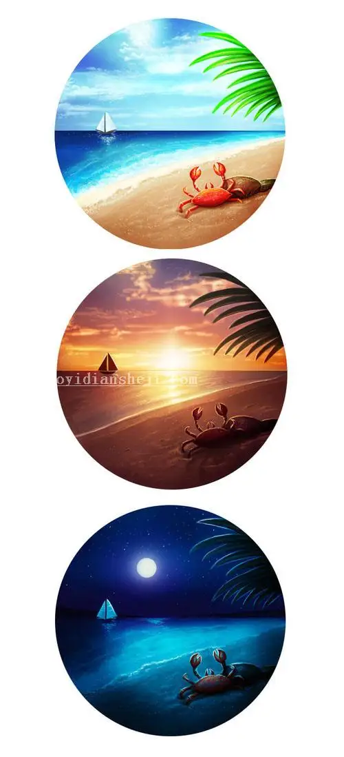 翻译教程，给手绘画调色变换场景教程_www.haoyidiansheji.com