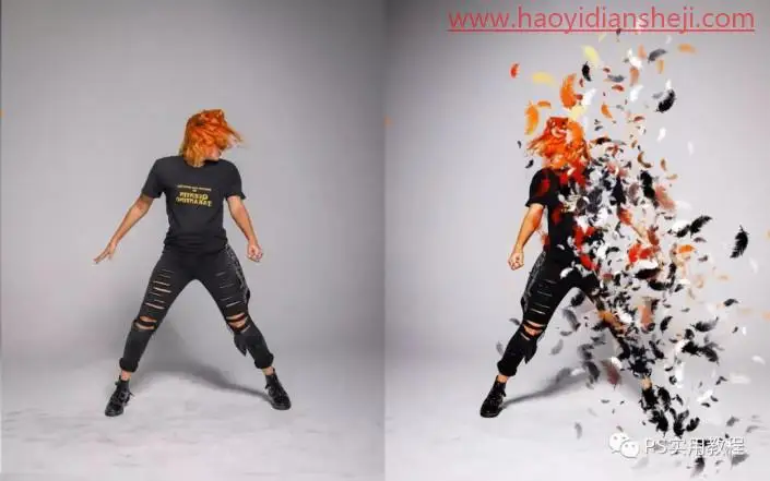 碎片效果，制作创意人物海报的碎片效果_www.haoyidiansheji.com