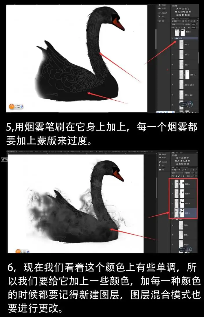 动物海报，设计黑天鹅主题海报_www.haoyidiansheji.com