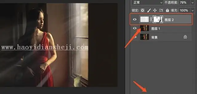 人像照片，加这种光线使照片更漂亮_www.haoyidiansheji.com