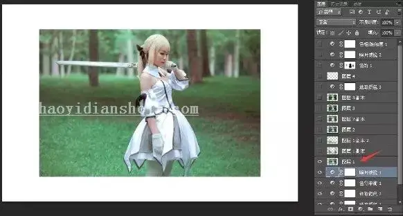 COS照片，制作冷色调COSplay照片_www.haoyidiansheji.com