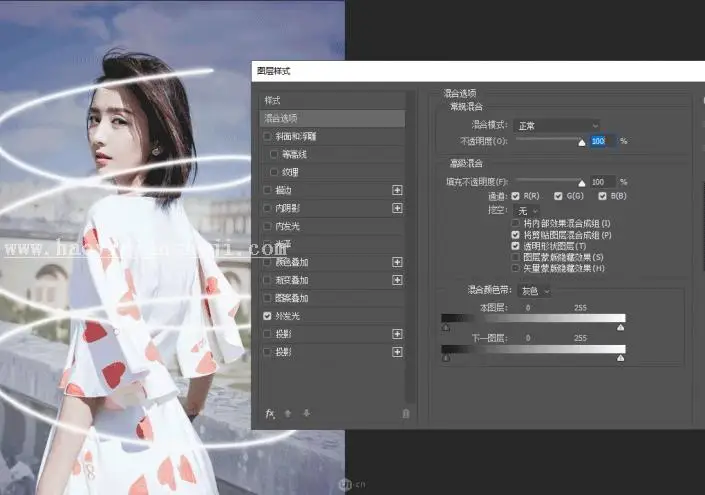 光线效果，通过PS给人物制作炫光环绕的效果_www.haoyidiansheji.com