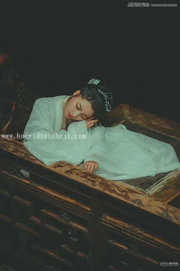 古风人像，通过PS调出胶片色调的古风照片_www.haoyidiansheji.com