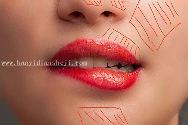 嘴唇美化，通过PS给人物的嘴唇进行修饰_www.haoyidiansheji.com