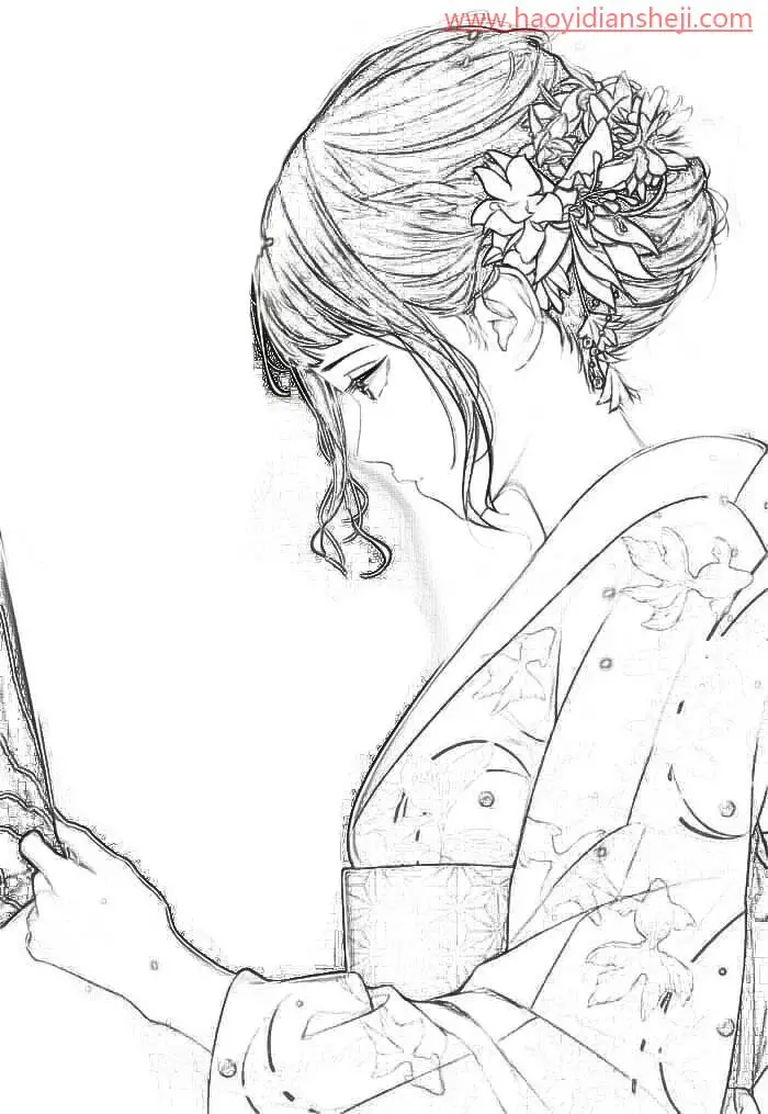 提取线稿，把喜欢的漫画人物转化成线稿并抠出线稿_www.haoyidiansheji.com