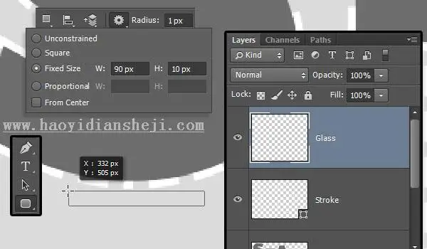 3D文字，巧用PS矢量工具制作文字3D效果_www.haoyidiansheji.com
