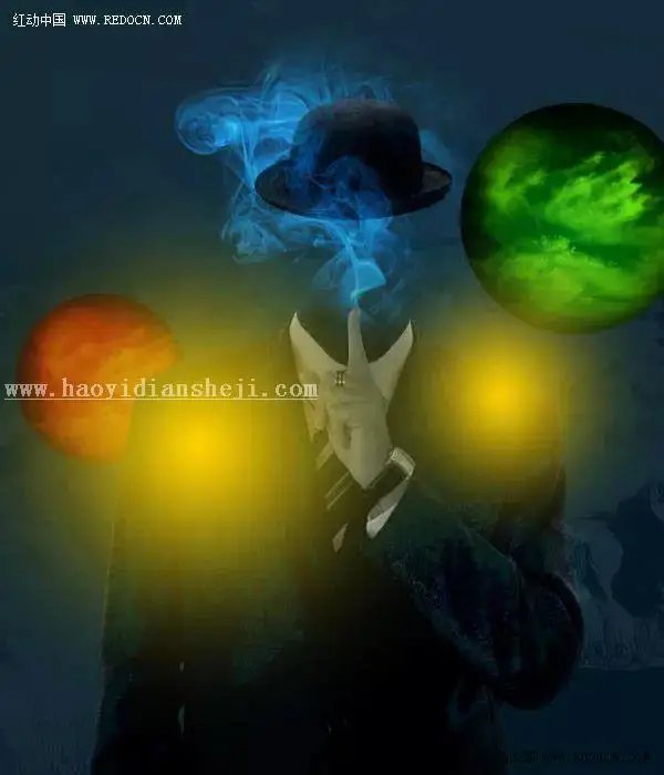 烟雾效果，通过PS给人物制作迷幻烟雾效果_www.haoyidiansheji.com
