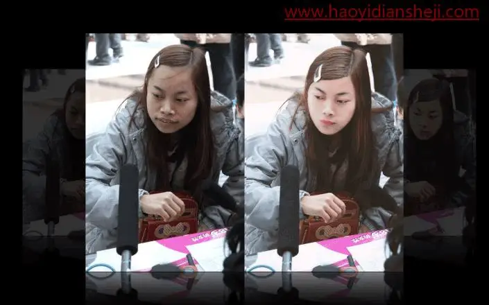 人像后期，用PS给凤姐打造逆天美颜效果_www.haoyidiansheji.com
