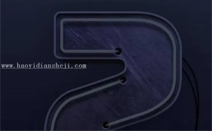 3D字体，用PS制作大气的3D荧光灯字体_www.haoyidiansheji.com