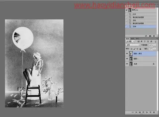素描效果，在ps中制作真实又漂亮的彩铅素描照片_www.haoyidiansheji.com