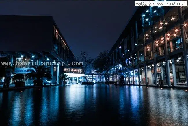 夜景效果，用PS制作浪漫梦幻的城市夜景照片_www.haoyidiansheji.com