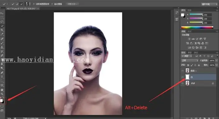 碎片效果，利用笔刷制作碎片人像效果_www.haoyidiansheji.com