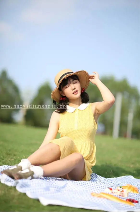 小清新，通过PS调出室外人像暖色调_www.haoyidiansheji.com