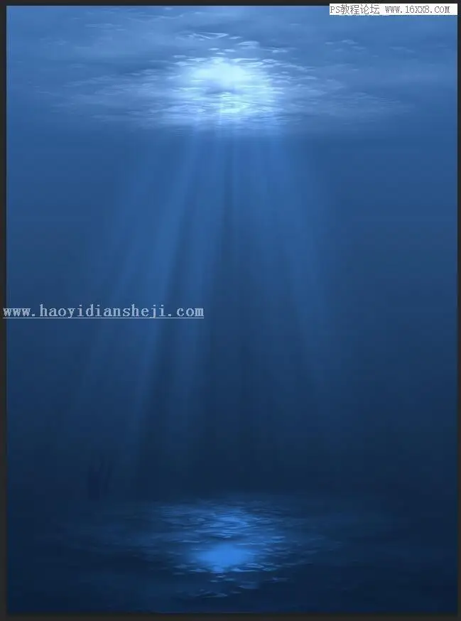 场景合成，用PS合成海下探险寻宝的场景_www.haoyidiansheji.com