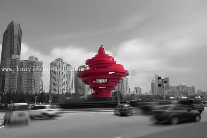 单色效果，教大家制作延时摄影城市照片_www.haoyidiansheji.com