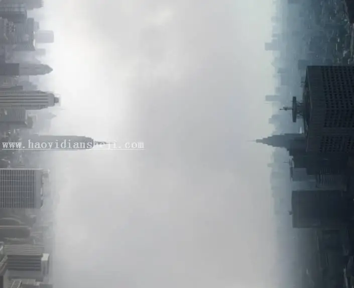 创意合成，合成在城市间荡秋千的超现实场景_www.haoyidiansheji.com