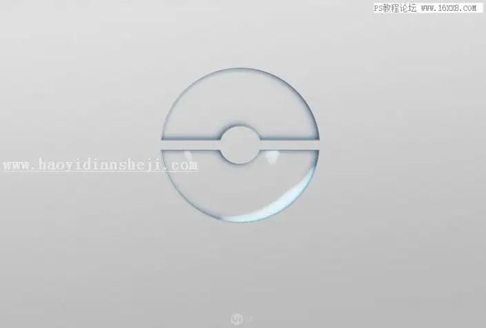 图标设计，制作晶莹剔透的玻璃球图标_www.haoyidiansheji.com