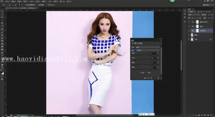 人像修饰，简单的人像皮肤和整体修饰过程_www.haoyidiansheji.com