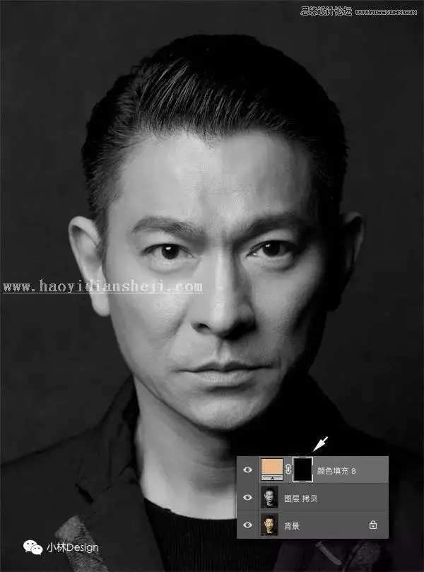 矢量效果，用PS把刘德华的照片变成矢量图_www.haoyidiansheji.com