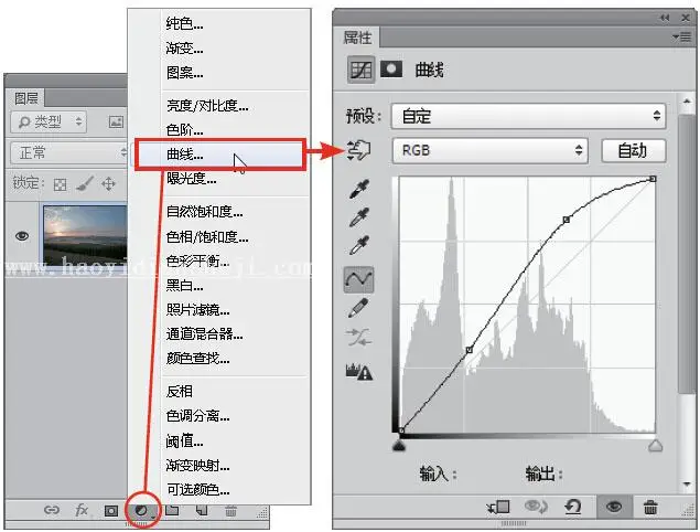 曝光不足，调因为曝光不足拍灰的日出风景照_www.haoyidiansheji.com