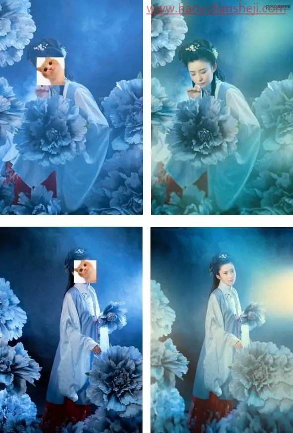 古风人像，通过PS打造梦幻仙境的古风照片_www.haoyidiansheji.com